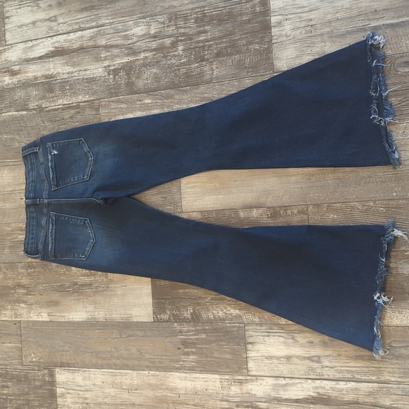 FLYING MONKEY Mid Rise Flare stretch destroyed jeans BY4668R The Buckle sz25x31L - Picture 9 of 15